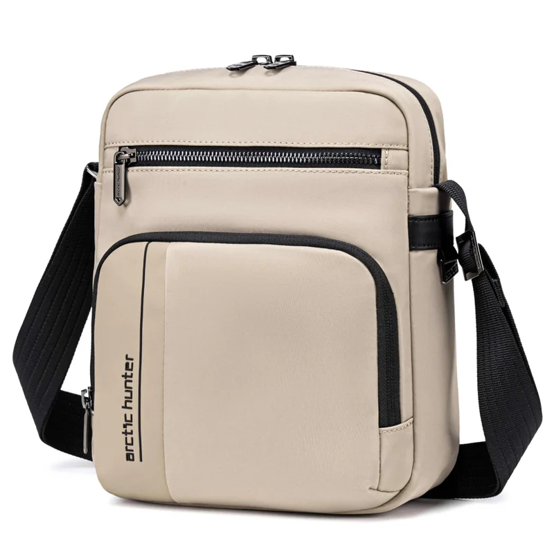أركتيك هانتر Anti-Theft Sling Bag Water Repellent Durable Stylish Crossbody Bag with Multiple Compartments for Casual/ Daily/ Travel, KB00831, Khaki