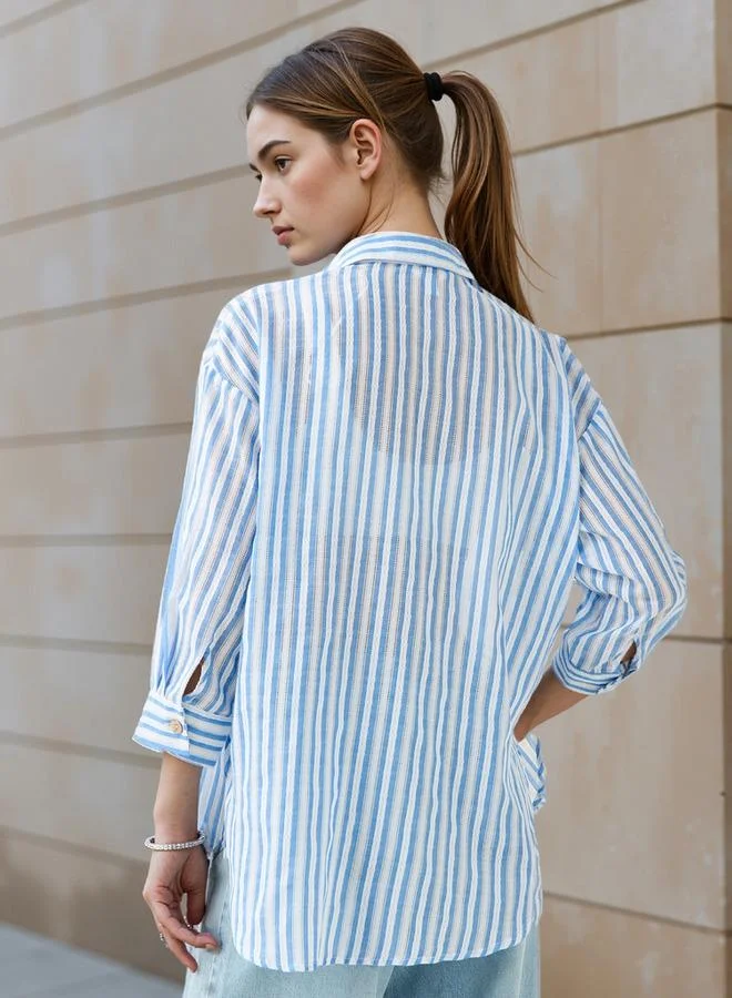 Lee Cooper Textured Striped Shirt