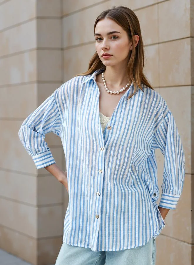 Lee Cooper Textured Striped Shirt