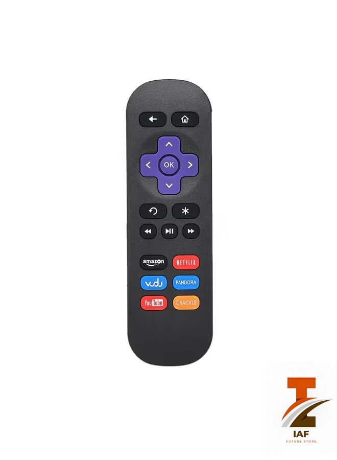 إيف مشغل وسائط بديل لجهاز التحكم عن بعد ذكي IR لجهاز roku 1 ، 2 ، 3 ، 4 LT / HD / XD / XS 14.1 x 1.3 x 4.2cm أسود