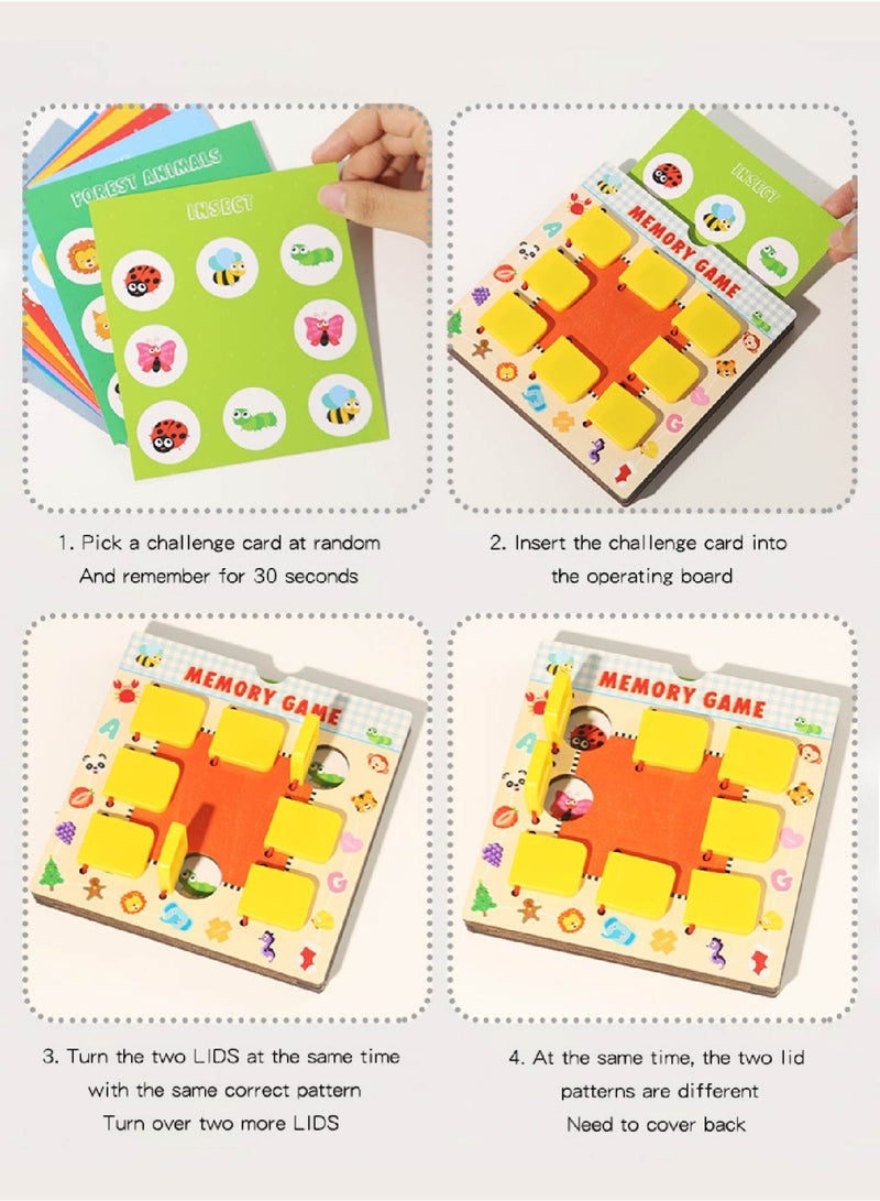 Montessori Memory Match Game - 10 Double-Sided Theme Cards, Cognitive Flip & Find Toy for Kids Brain Development - Image 2