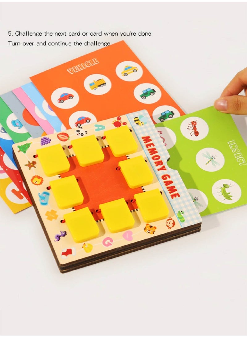 Montessori Memory Match Game - 10 Double-Sided Theme Cards, Cognitive Flip & Find Toy for Kids Brain Development - Image 3