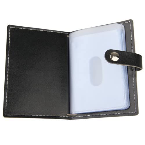 Karlling credit card holder, credit card wallet for women/man soft leather business card holder card case organizer bag with 20 card sleeves inside(Black) - Image 5