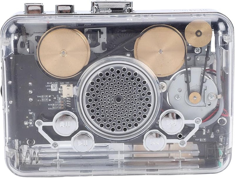 مشغل كاسيت محمول مع سماعات رأس يدعم وحدة ذاكرة فلاش USB ومحول MP3 - Image 1