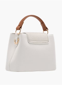 Flora Bella By Shoexpress Women's Textured Crossbody Bag with Detachable Shoulder Strap and Top Handle  - Image 3