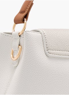 Flora Bella By Shoexpress Women's Textured Crossbody Bag with Detachable Shoulder Strap and Top Handle  - Image 5