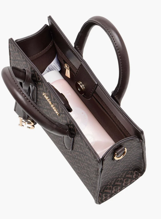 فلورا بيلا من شو إكسبرس Women's Monogram Embossed Tote Bag with Detachable Shoulder Strap