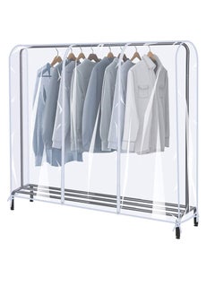 Garment Rack Cover, Transparent PEVA Clothing Rack Cover, Clear Clothes dustproof Waterproof Cover