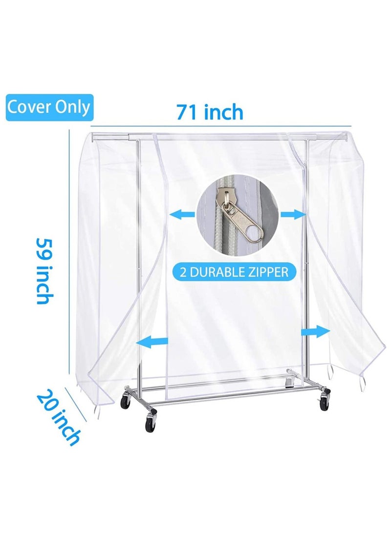 Excefore - Garment Rack Cover, Transparent PEVA Clothing Rack Cover, Clear Clothes dustproof Waterproof Cover - Image 1