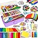 FUNZBO Arts and Crafts Supplies for Kids Toddler Crafts Kits with Glue Stick Pipe Cleaners Construction Paper Pom Poms Googly Eyes Crafts for Kids Ages 48 Birathday Gifts for Girls - Image 3