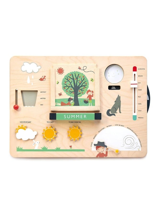 Tender Leaf Toys - Weather Watch - Educational Wooden Weatherboard for Kids - Perfect Climate Teaching Toy Station for Kids to Play and Learn for Age 3+ - Image 3
