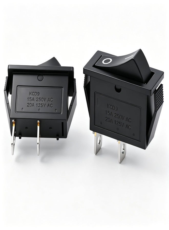 Twidec/5Pcs Rocker Switch 2 Pins 2 Position ON/Off AC 15A/125V 20A/12VDC SPST Car Boat Black Rocker Switch Toggle KCD3-101 - Image 2