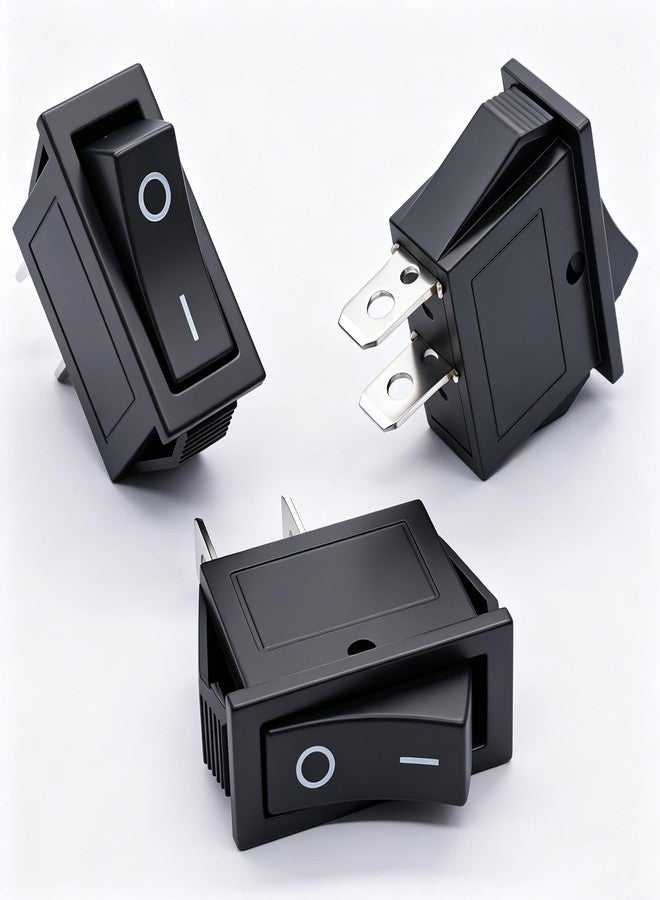 Twidec/5Pcs Rocker Switch 2 Pins 2 Position ON/Off AC 15A/125V 20A/12VDC SPST Car Boat Black Rocker Switch Toggle KCD3-101 - Image 3