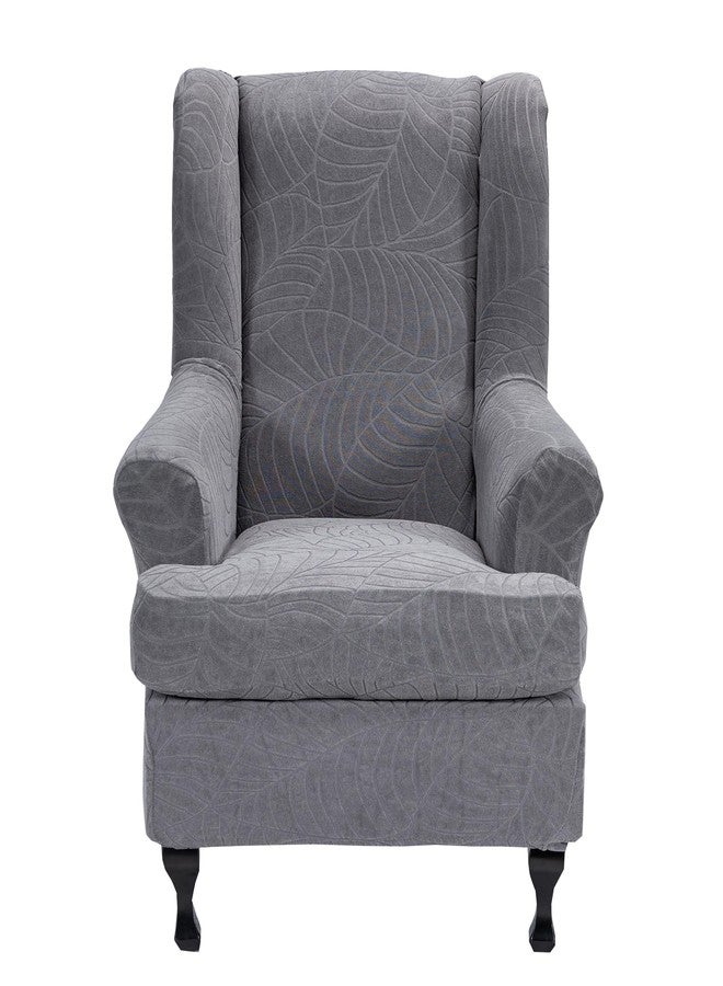 CRFATOP Printed Wing Chair Slipcovers 2 Piece Stretch Wingback Chair Cover Spandex Fabric Wingback Armchair Covers with Elastic Bottom for Living Room Bedroom Wingback Chair,A09 - Image 1