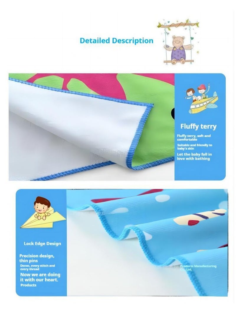 Baby Hooded Towel with Unique Animal Design Ultra Soft Thick Cotton Bath Towel for Newborn Highly Absorbent Bathrobe Blanket Toddlers Shower Gifts for Newborns or Adolescents - Image 3