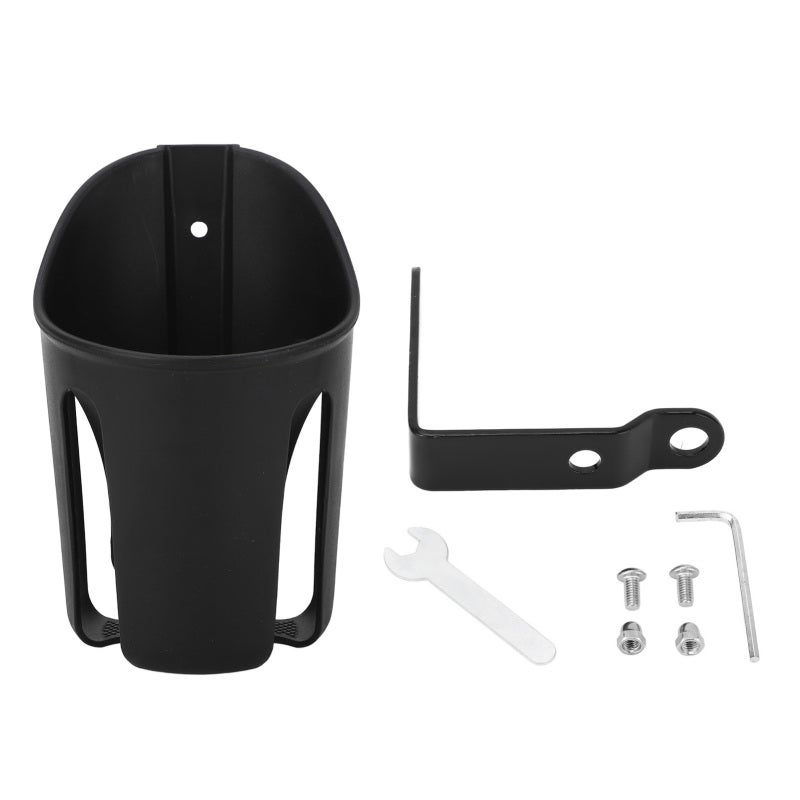 SPIDER Motorcycle Handlebar Cup Holder 1.7 Inch Universal Clamp - Durable Plastic Mount with 360 Degree Snap Fasteners - Heat Resistant Drink Holder for Motorcycle Riders - Image 1