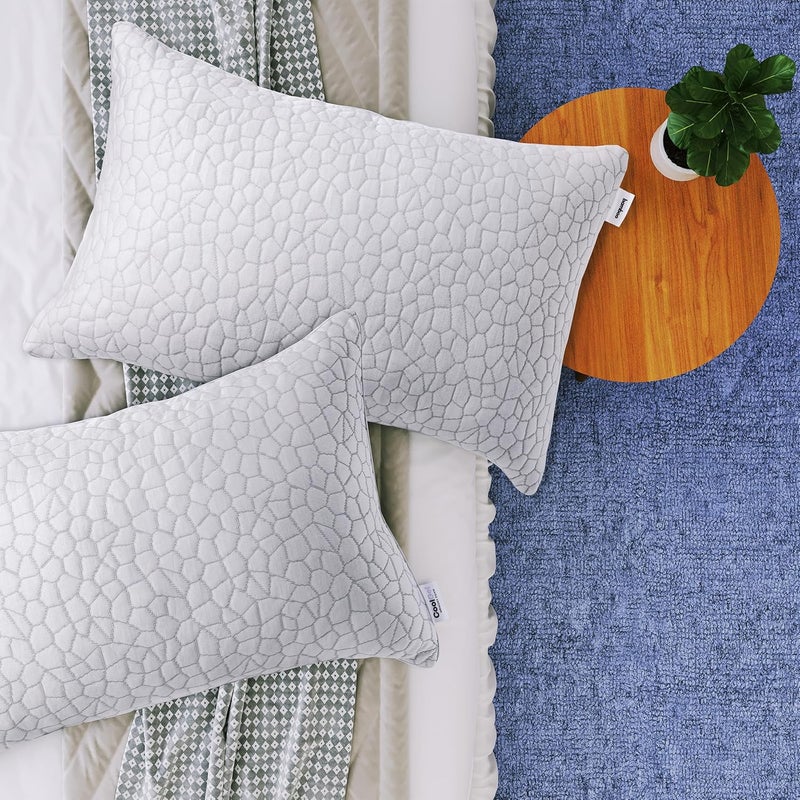 COOL GEL Reversible Shredded Memory Foam Pillow, Supportive and Comfortable, Standard 1-Pack - Image 5