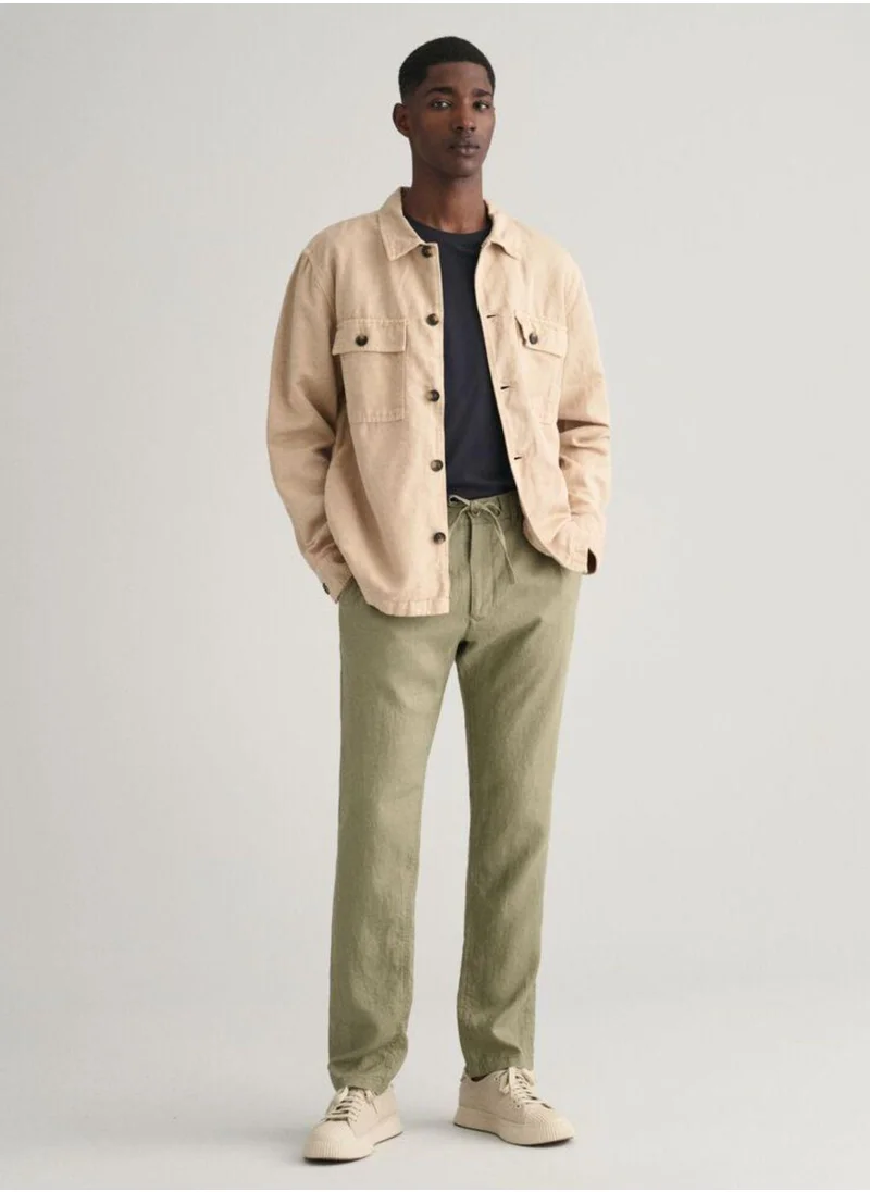 غانت Gant Relaxed Fit Linen Drawstring Pants