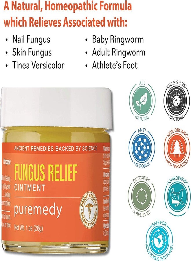 Puremedy مرهم بيورميدي لعلاج الفطريات - مرهم طبيعي بالكامل يخفف أعراض فطريات الجلد، فطريات الأظافر، قدم الرياضي وقوباء الأطفال - 1 أونصة (عبوة من 1) - Image 4