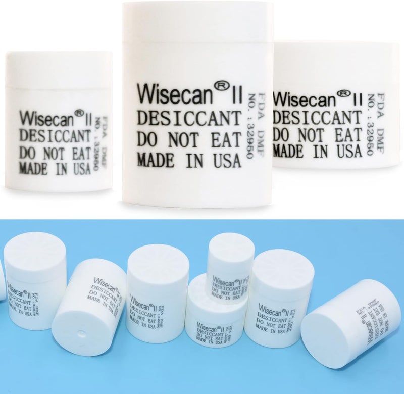 Wisesorb عبوة هلام السيليكا 3 جرام 50 حبة، عبوة مجفف، كبسولات هلام السيليكا، كبسولات مجفف، ماصات الرطوبة لتخزين الطعام، مزيلات الرطوبة الآمنة للطعام من وايسكان - Image 1