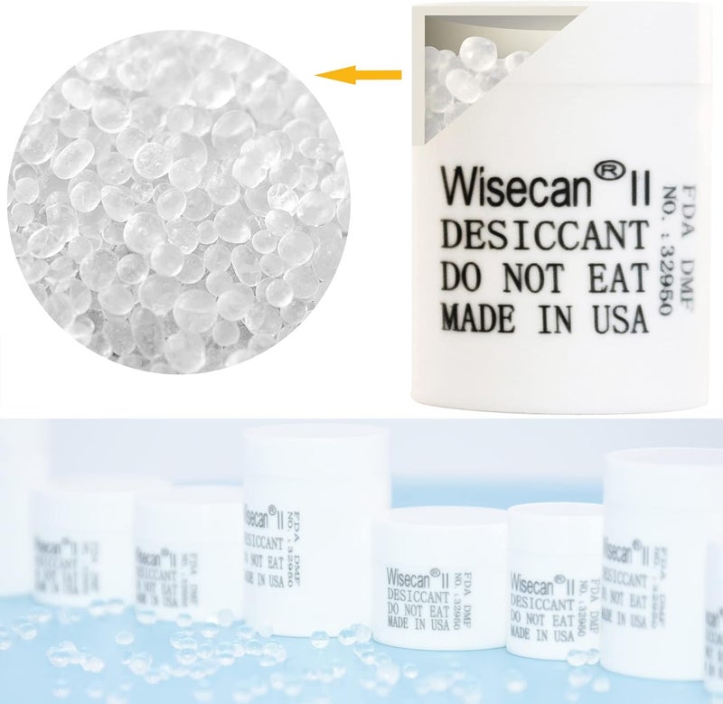 Wisesorb عبوة هلام السيليكا 3 جرام 50 حبة، عبوة مجفف، كبسولات هلام السيليكا، كبسولات مجفف، ماصات الرطوبة لتخزين الطعام، مزيلات الرطوبة الآمنة للطعام من وايسكان - Image 2