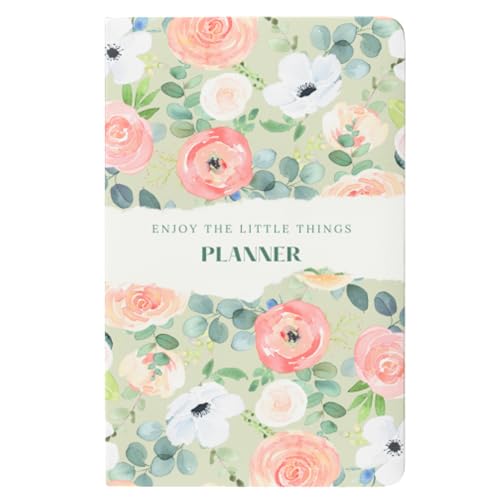 LAURET BLANC 12Months Undated Planner, 12 Monthly Spreads, 52 Weekly Spreads, Habit Tracker, Utility Pages, Paperback (Enjoy The Little Things.) - Image 1