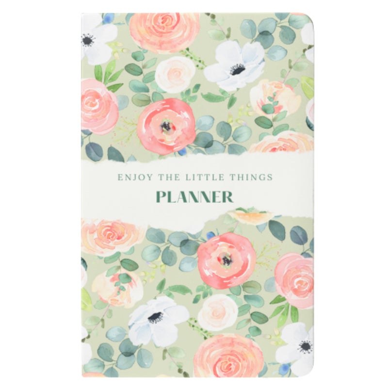 LAURET BLANC 12Months Undated Planner, 12 Monthly Spreads, 52 Weekly Spreads, Habit Tracker, Utility Pages, Paperback (Enjoy The Little Things.) - Image 2