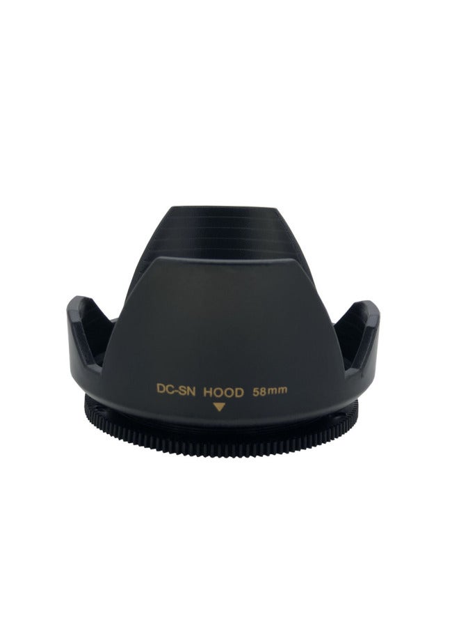 Camera Universal Screw Lotus Cover 49mm -82mm Caliber Lens Hood SLR Camera Sunshade-Color:55MM  - Image 5