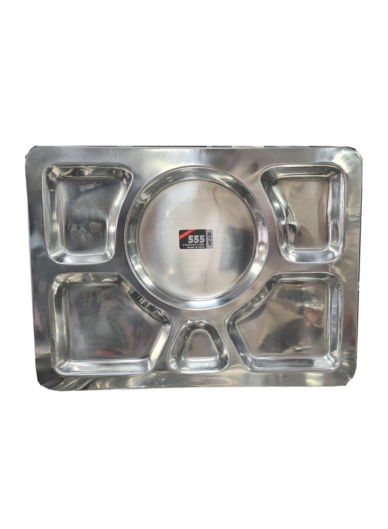 Stainless Steel Serving Tray Silver 40cm