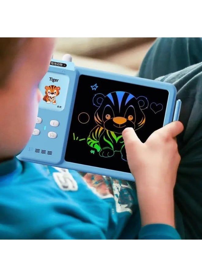 SAFENHAND Talking Flash Cards Drawing Tablet with 224 Sight English Words, LCD Educational Writing Board, Talk and Write 2-in-1 Toddler Toy for Kids (BLUE, 8INCH)  - Image 3