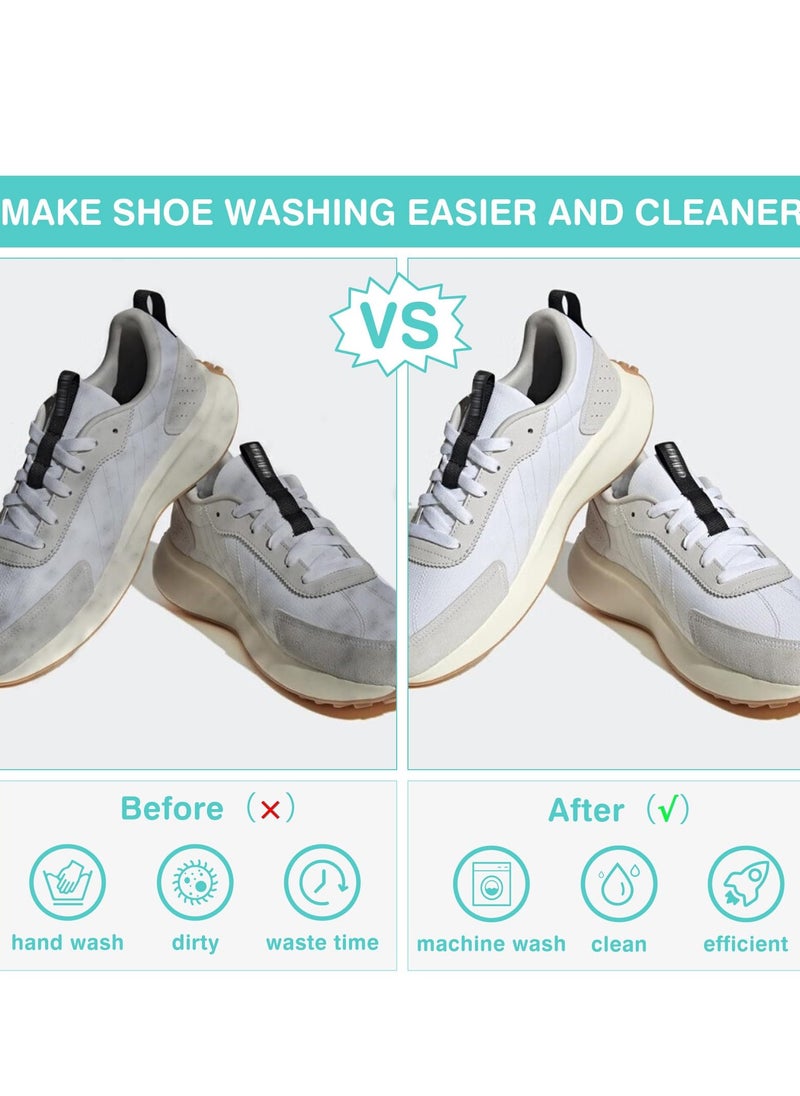 SYOSI - Shoe Washing Machine Bag,2 Pairs Adjustable Shoe Trees,Inside 10000+ Fluffy Fibers Keep 360° Cleaning,Upgrade Durable Zipper,Reusable Shoe Laundry Bag for any Machine Washable Shoes - Image 1