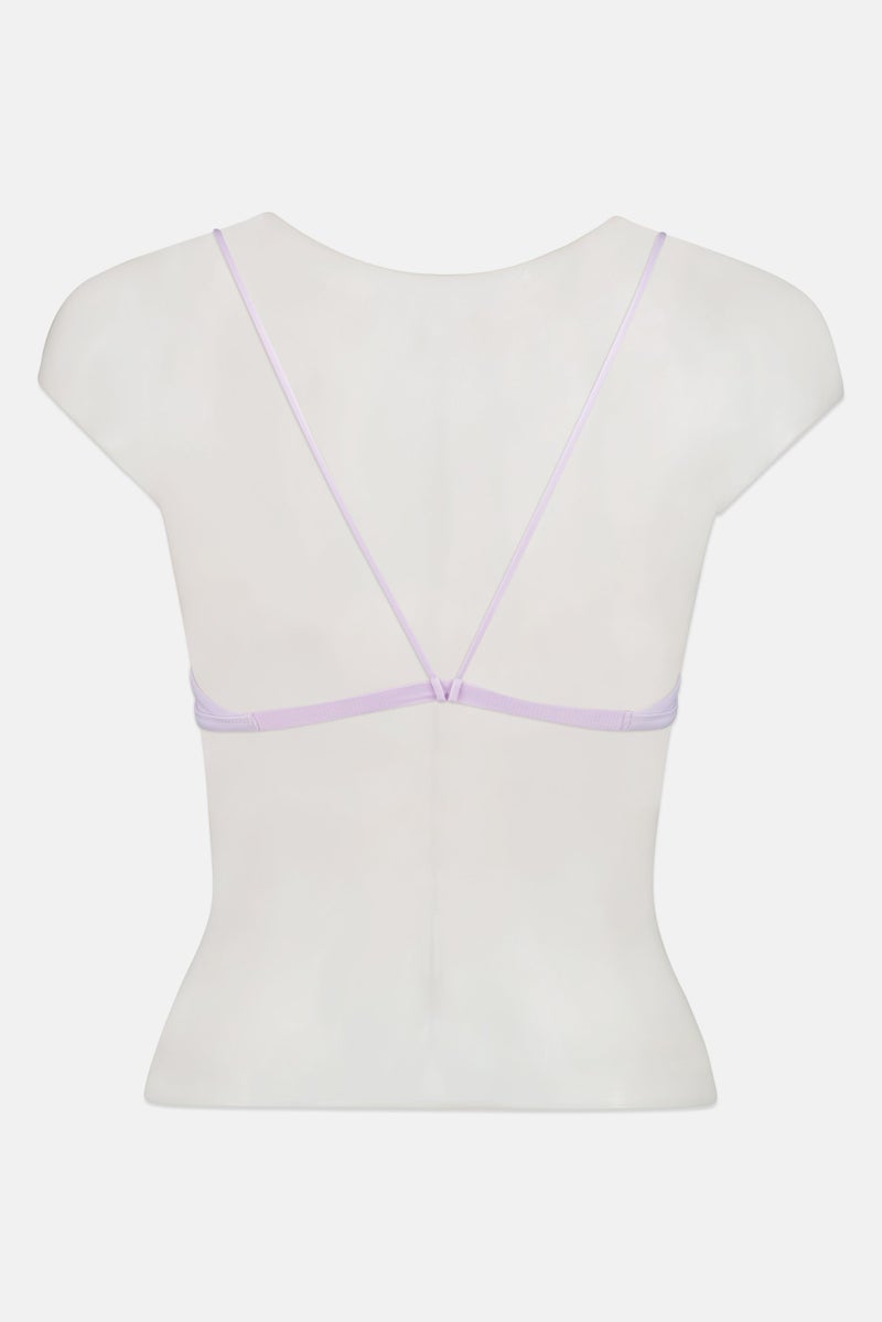 Weekday Women Plain Bikini Top, Lavender - Image 2