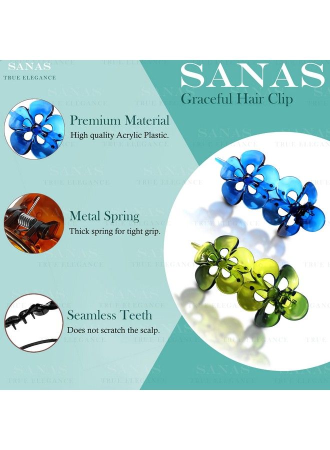 Sanas Hair Clips For Women 4 Piece Hair Accessories Korean Clutchers For Hair Claw Clips Butterfly Clips Fancy Hair Clips For Women Cute Clips Hair Clip Set Stylish Hair Clips 4Pcs - Image 4