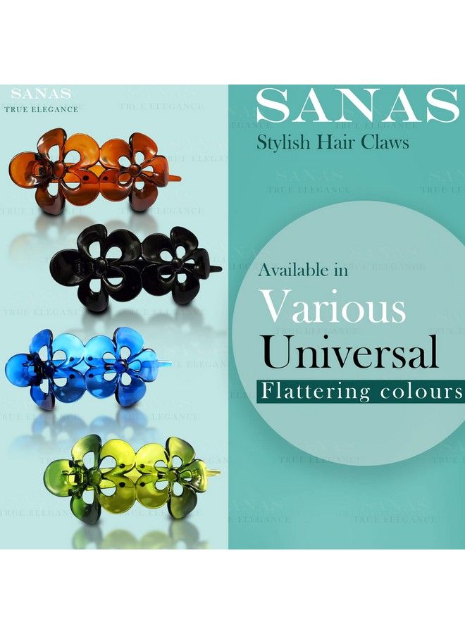 Sanas Hair Clips For Women 4 Piece Hair Accessories Korean Clutchers For Hair Claw Clips Butterfly Clips Fancy Hair Clips For Women Cute Clips Hair Clip Set Stylish Hair Clips 4Pcs - Image 5