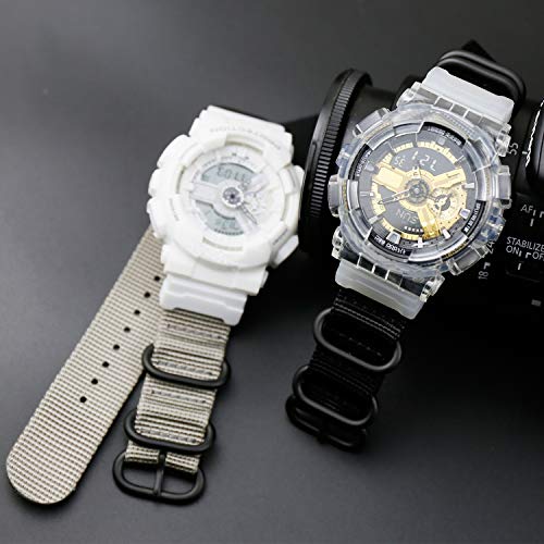 KHZBS Conversion RAF Nylon Strap +Adapters Replacement for Casio g-shock GA100 GA110 G8900 GW6900 DW5600 G-5600E - Image 4