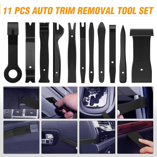 GOOACC 238Pcs Trim Removal Tool, Auto Push Pin Bumper Retainer Clip Set Fastener Terminal Remover Tool Adhesive Cable Clips Kit Car Panel Radio Removal Auto Clip Pliers, Black - Image 4