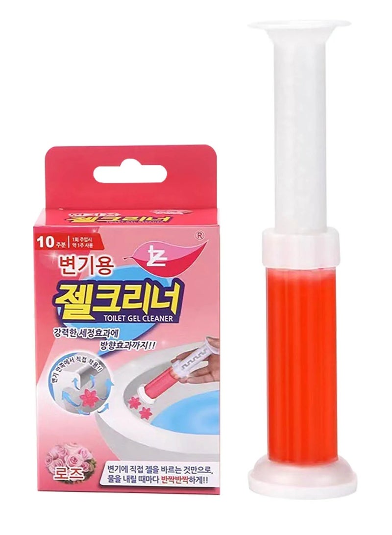 Floral scented toilet gel cleaner, 120ml. A descaler and odor remover for a clean bathroom. Long-lasting freshness. Easy to use. 12 flower gels per bottle. With a lavender scent - Image 1