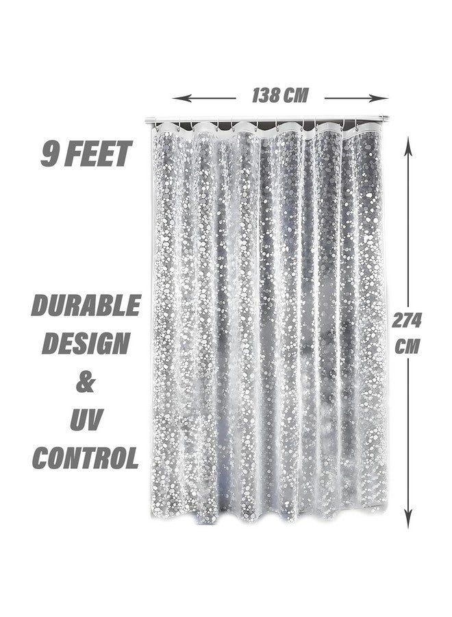 Kuber Industries 0.20mm PVC Shower/AC Curtain|Water Proof Transparent Curtain|Eyelet Rings, Curtain 9 Feet - Image 3