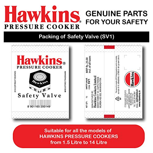 Hawkins Rubber Gasket 2 Units For 1.5liter Pressure Cooker And 2 Units Of Safety Valve, Assorted - Image 4