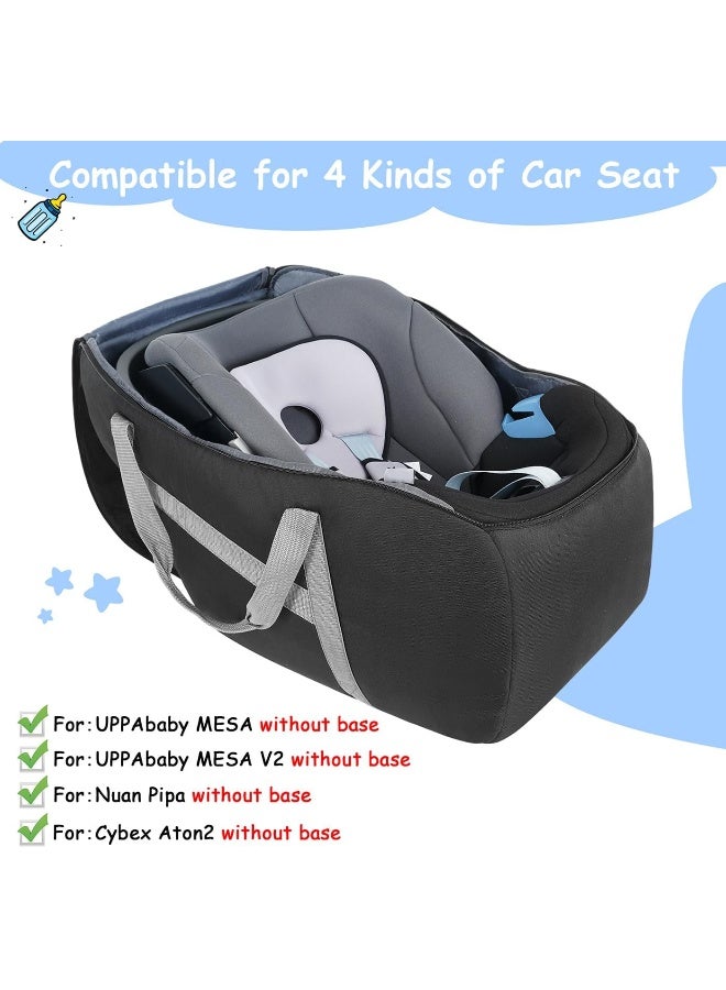 Yorepek YOREPEK Padded Car Seat Travel Bag Compatible with UPPAbaby MESA V2 without Base, Nuna Pipa without Base, Infant Car Seat Bags for Air Travel, Durable Carseat Travel Cover for Baby Airplane Essentials - Image 2