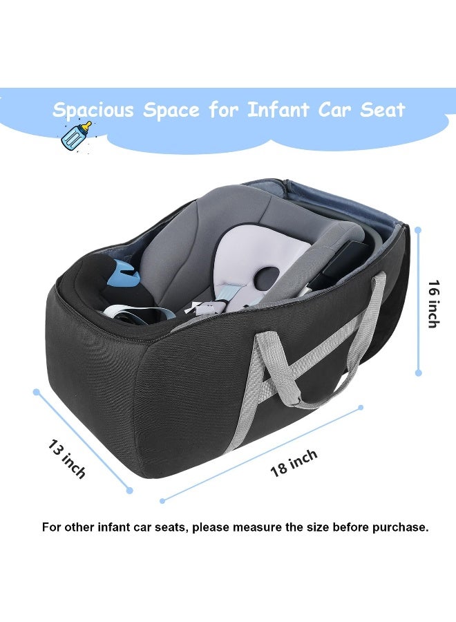Yorepek YOREPEK Padded Car Seat Travel Bag Compatible with UPPAbaby MESA V2 without Base, Nuna Pipa without Base, Infant Car Seat Bags for Air Travel, Durable Carseat Travel Cover for Baby Airplane Essentials - Image 5