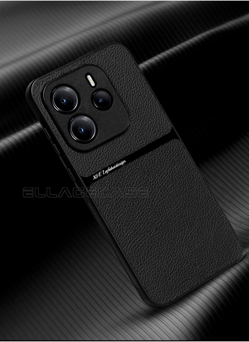 ELLAGECASE Business Class Case for Xiaomi Redmi Note 14 5G, Ultra-Thin, Built-in Magnetic Plate, Wireless Charging, Shockproof, Full Camera Lens Protection  - Image 5
