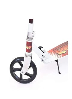 Generic Foldable jumbo scooter with brakes - heavy-duty metal frame (white).  - Image 5