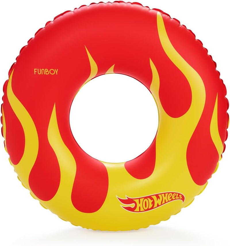 FUNBOY Hot Wheels  FUNBOY Reversible Checkered Flame Tube Float for Kids  34 2Sided Print Single Float - Image 1