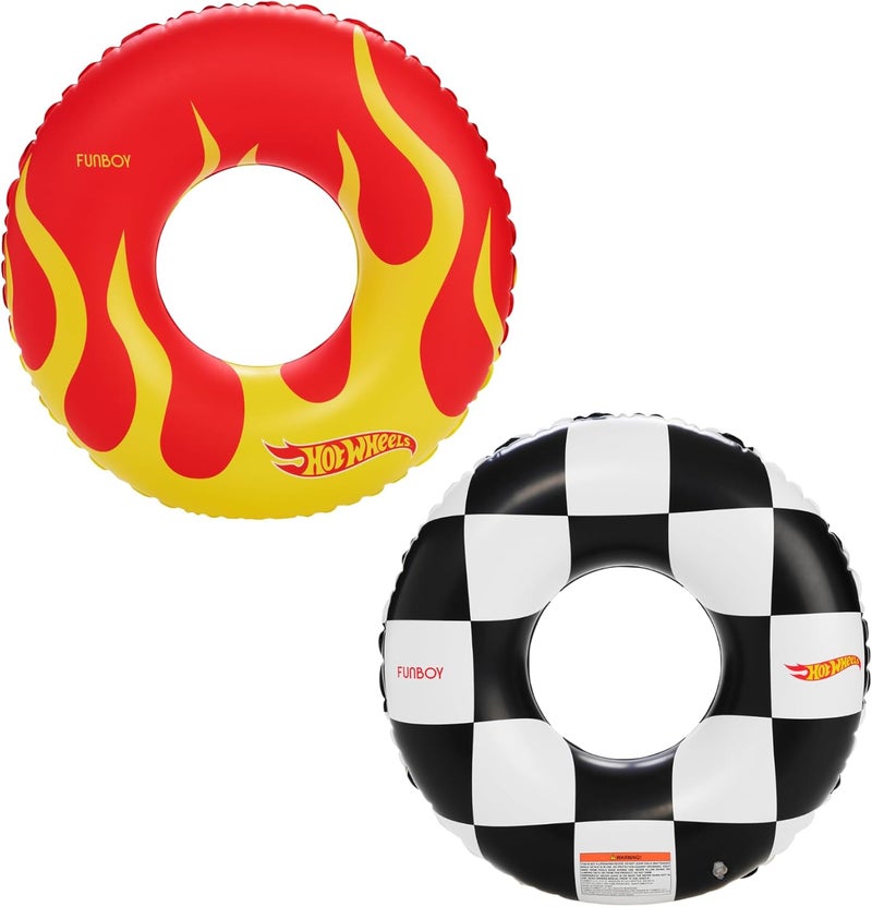 FUNBOY Hot Wheels  FUNBOY Reversible Checkered Flame Tube Float for Kids  34 2Sided Print Single Float - Image 3