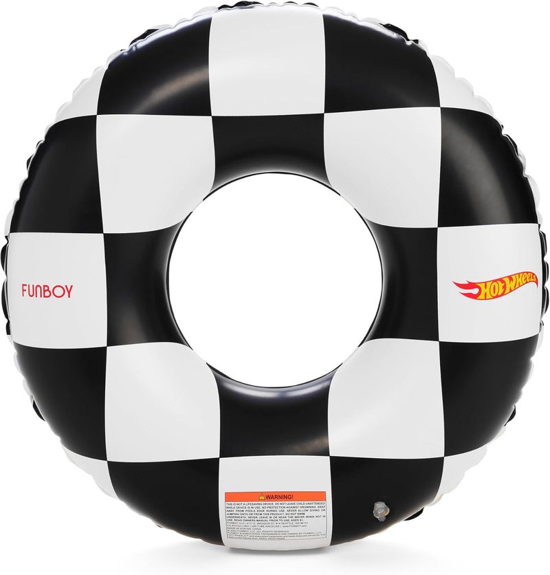 FUNBOY Hot Wheels  FUNBOY Reversible Checkered Flame Tube Float for Kids  34 2Sided Print Single Float - Image 2