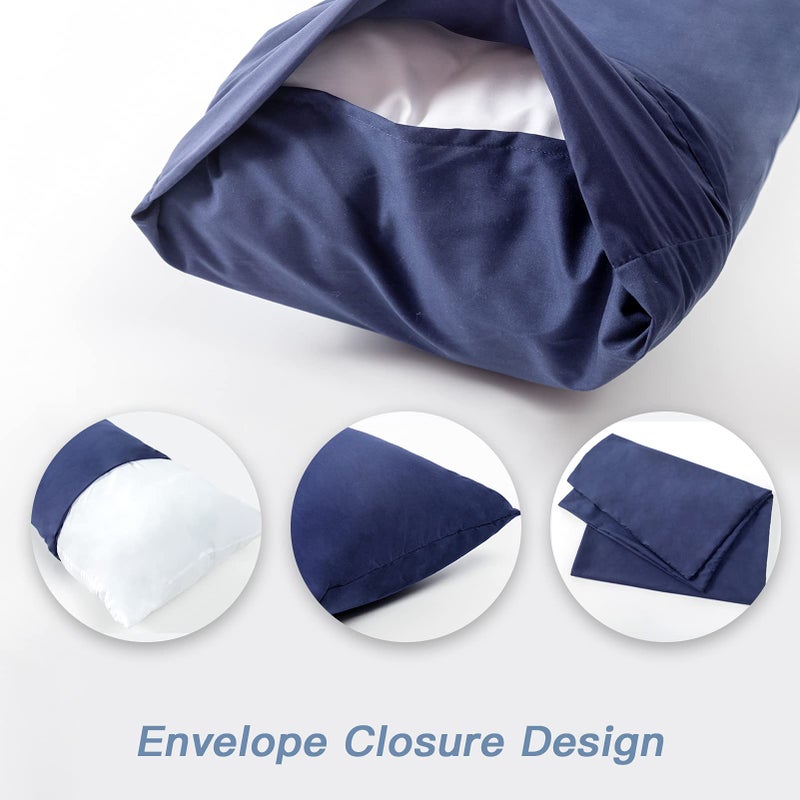 DOWNCOOL Large Body Pillow- Breathable Full Body Pillow for Side Sleeper - Soft Long Bed Pillow for Adults - 20 x 54 inch(Blue, with Cover) - Image 5