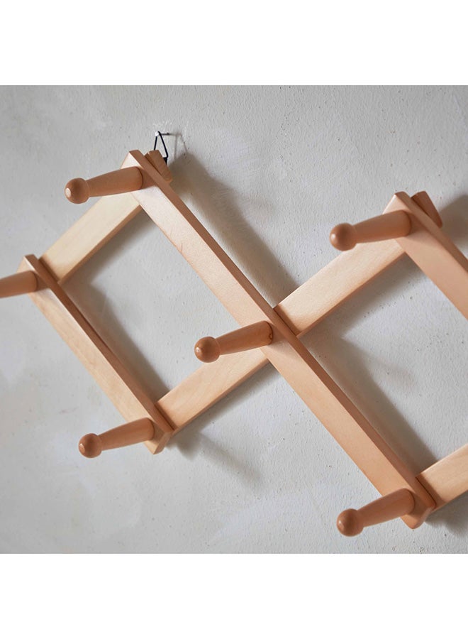 Home Box Forest Extendable Wooden 10-Hook Wall Hanger 65 x 25 x 10 cm - Image 3