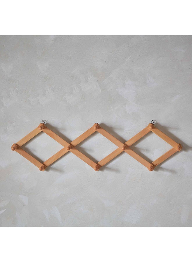 Home Box Forest Extendable Wooden 10-Hook Wall Hanger 65 x 25 x 10 cm - Image 2