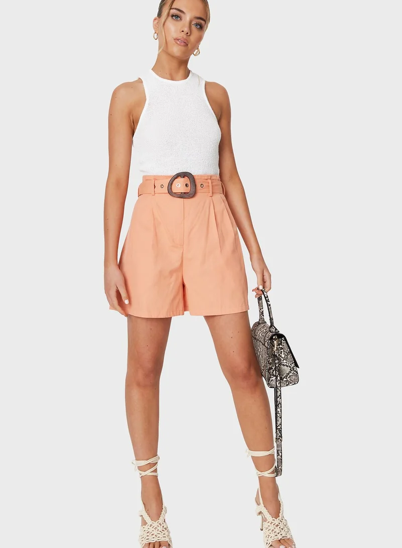 Missguided Belt Detail Shorts